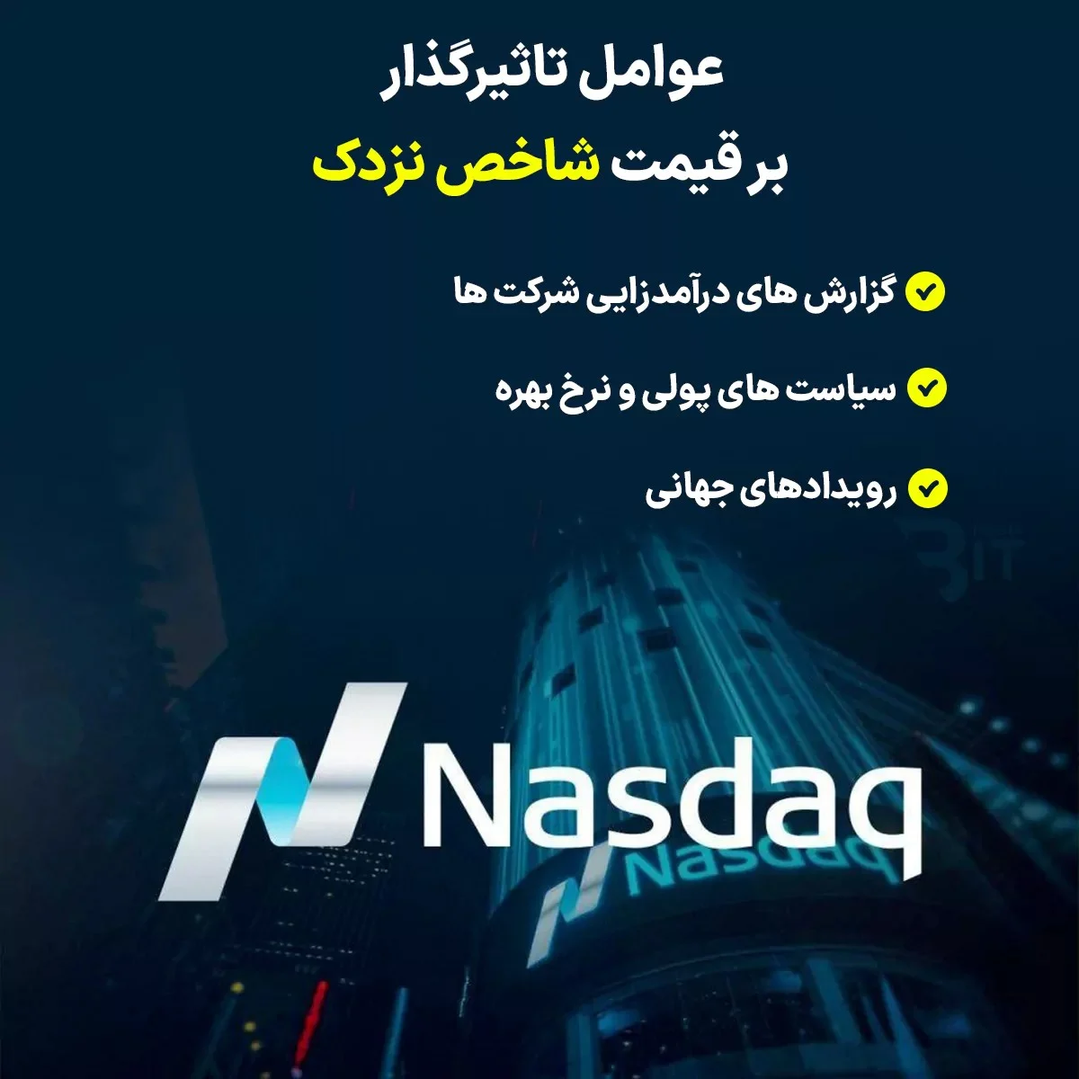 ترید تحلیل جامع شاخص نزدک در تریدینگ ویو؛ بررسی تکنیکال و فاندامنتال
