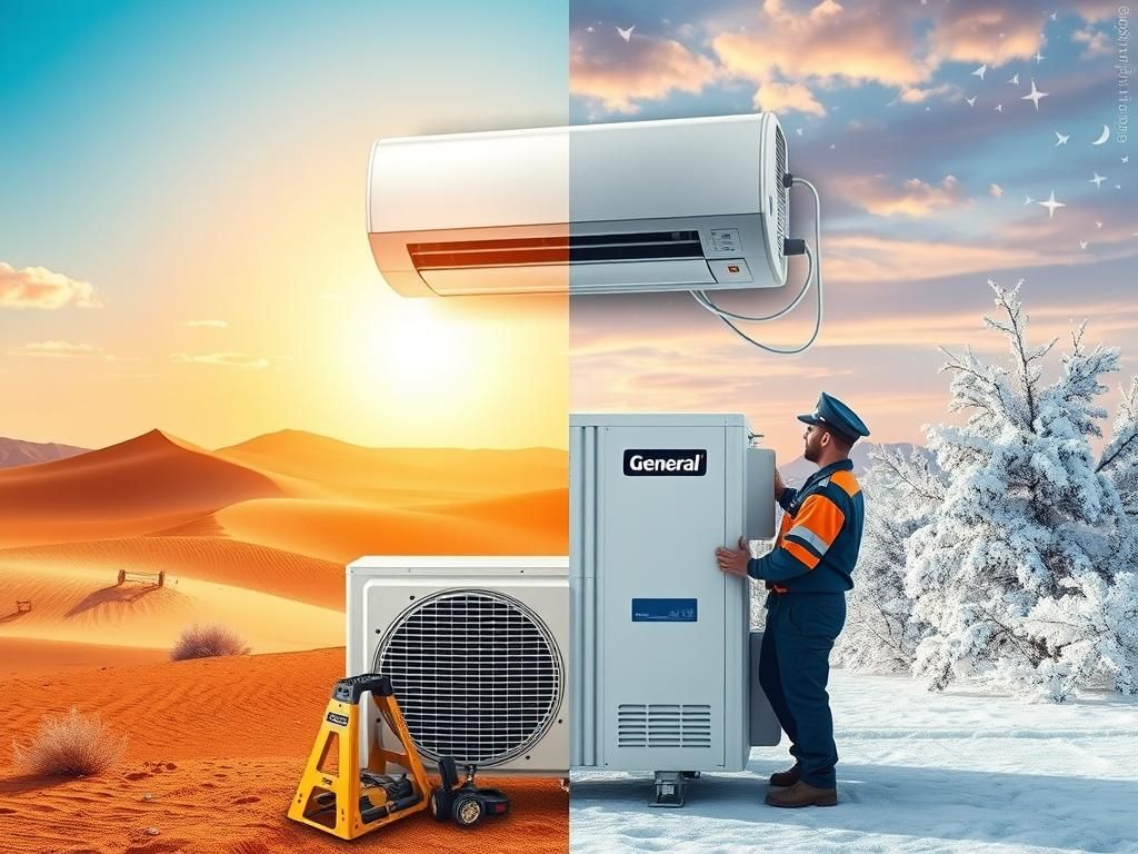 نصب کولر گازی اجنرال در دماهای مختلف | راهنمای کامل